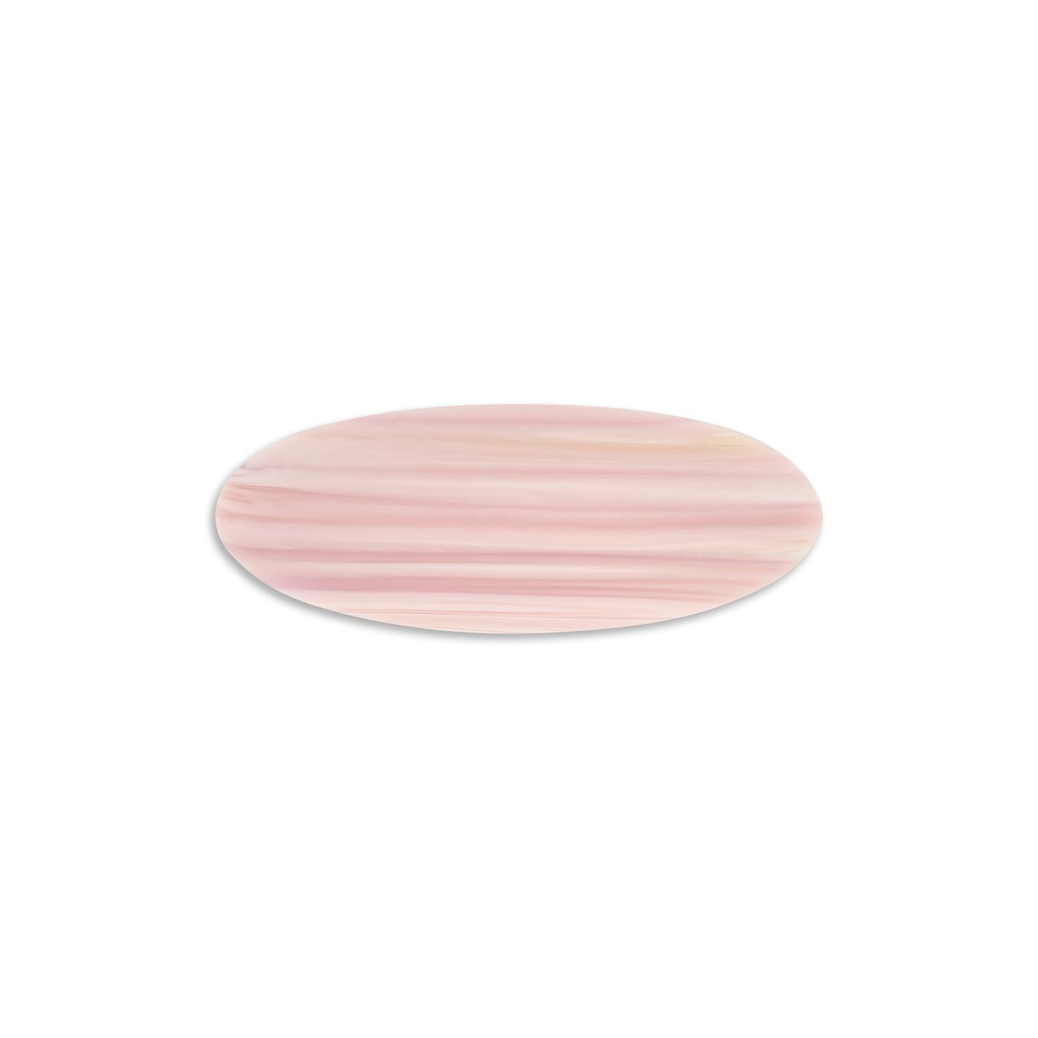 Oval Chérie hårklips - lyserød